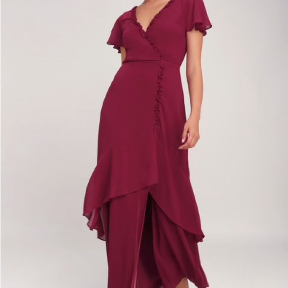 Lulus maroon party dress size small